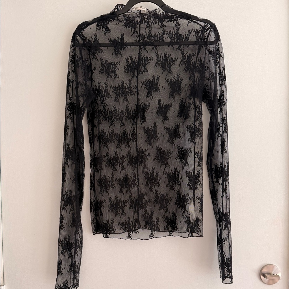 NWOT Free People | Lady Lux Layering Top - Black | Sz. XL
